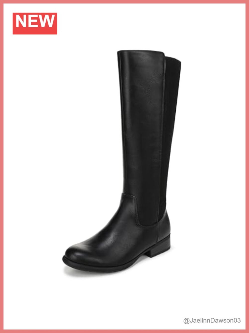 Women's Mid-Calf Boots with Block Heel, Zip Closure